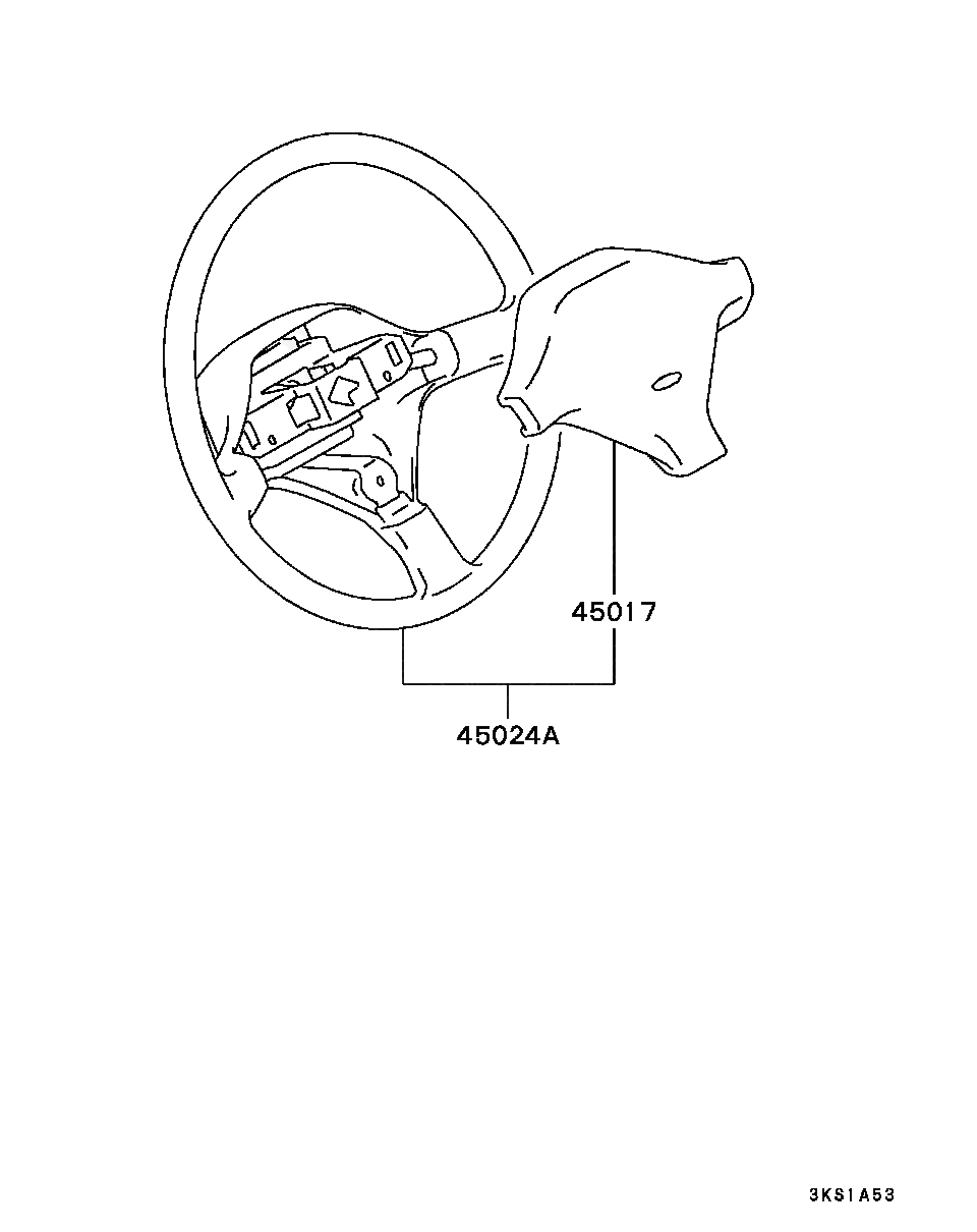 MITSUBISHI MONTERO V1# V2# V3# V4# 1992-1999 Genuine Steering Wheel MR702851 OEM