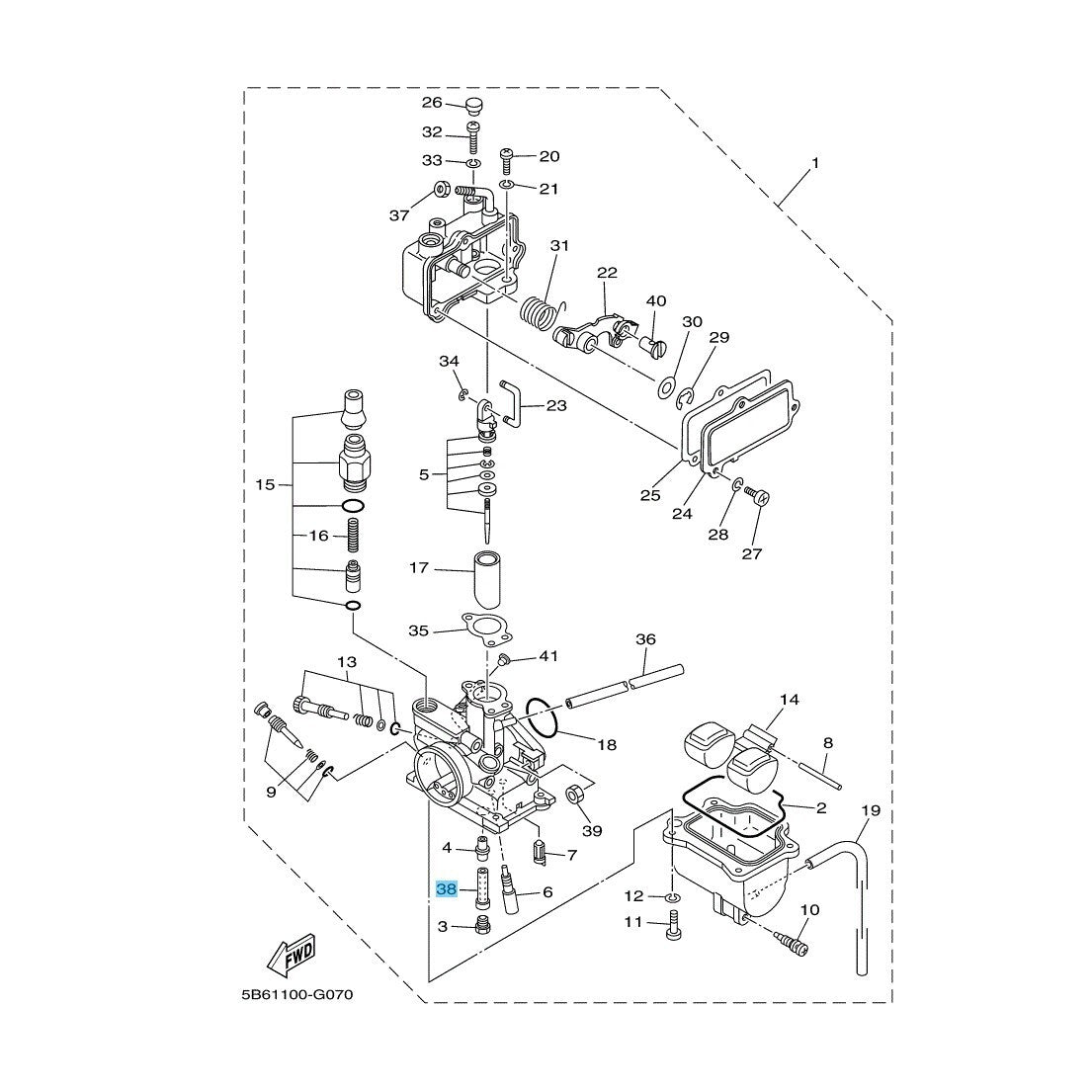 YAMAHA TT-R110E 2008-2009 2011-2024 Genuine Carburetor Pipe 5HN-14148-00-00 OEM