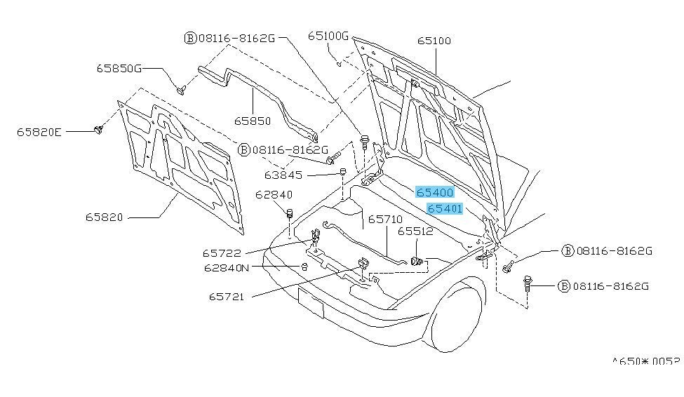 NISSAN 240SX S13 1989-1993 Genuine Hood Hinge Assembly RH & LH set OEM