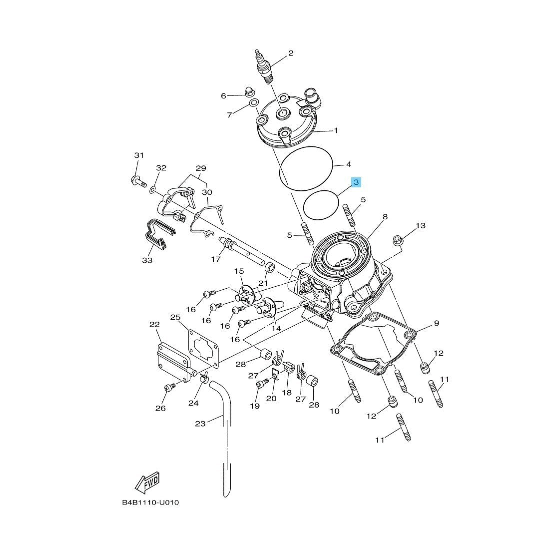YAMAHA YZ85 2002-2025 Genuine Cylinder Head O-Ring(Inside) 93210-56459-00 OEM