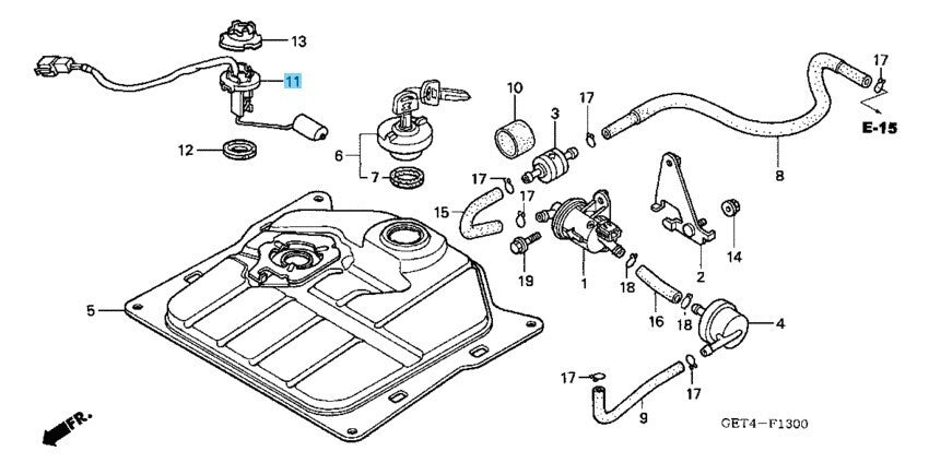HONDA METROPOLITAN CHF50 2002-2009 Genuine Fuel Unit 37800-GET-003 OEM