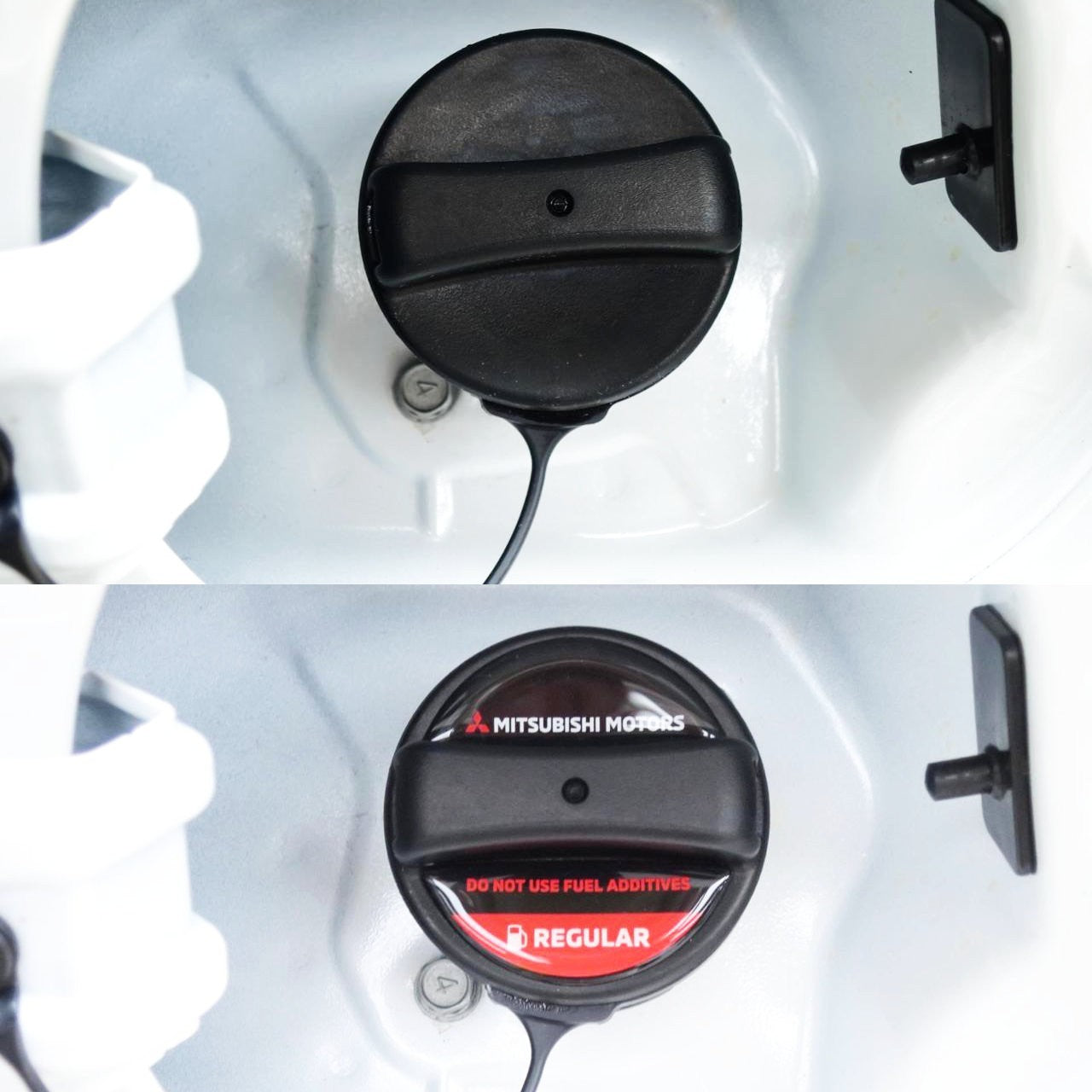 MITSUBISHI Genuine Fuel Cap Garnish "MITSUBISHI MOTORS" For Regular OEM