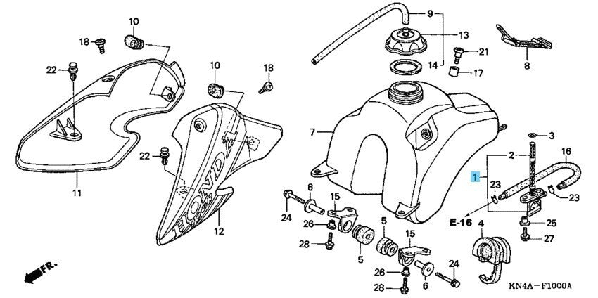 HONDA XR100R 2001-2003 Genuine Petcock Assy 16950-GEL-701 OEM