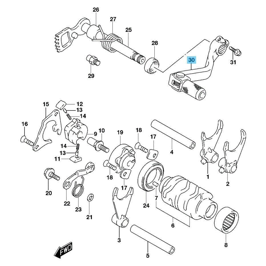 SUZUKI RM85 '02-09 2012 '15-23 Genuine Gear Shifting Lever 25600-03B10 OEM