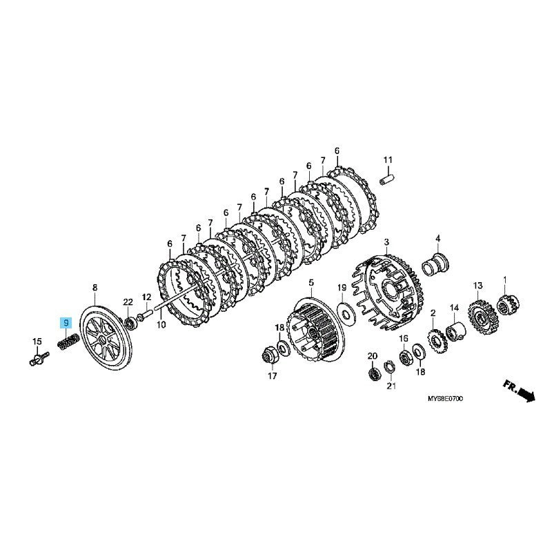 HONDA XR650L '93-09 '12-25 Genuine Clutch Spring 22401-MK2-003 x4 Set OEM
