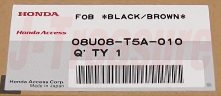 HONDA CR-V Genuine Key Cover Black X Brown Stitch for 2 Buttons 08U08-T5A-010