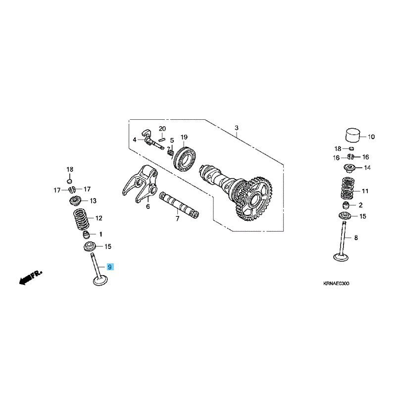 HONDA CRF250R 2016-2017 Genuine Exhaust Valve 14721-KRN-B10 x2 Set OEM