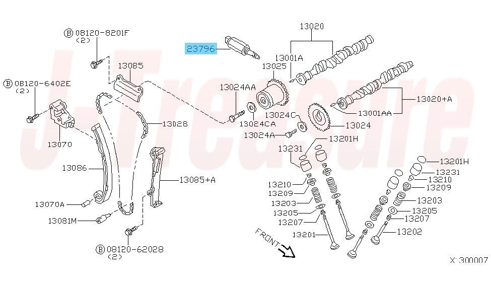 NISSAN SENTRA B15U 00-03 Genuine Valve Timing Solenoid Valve 23796-4M70A OEM