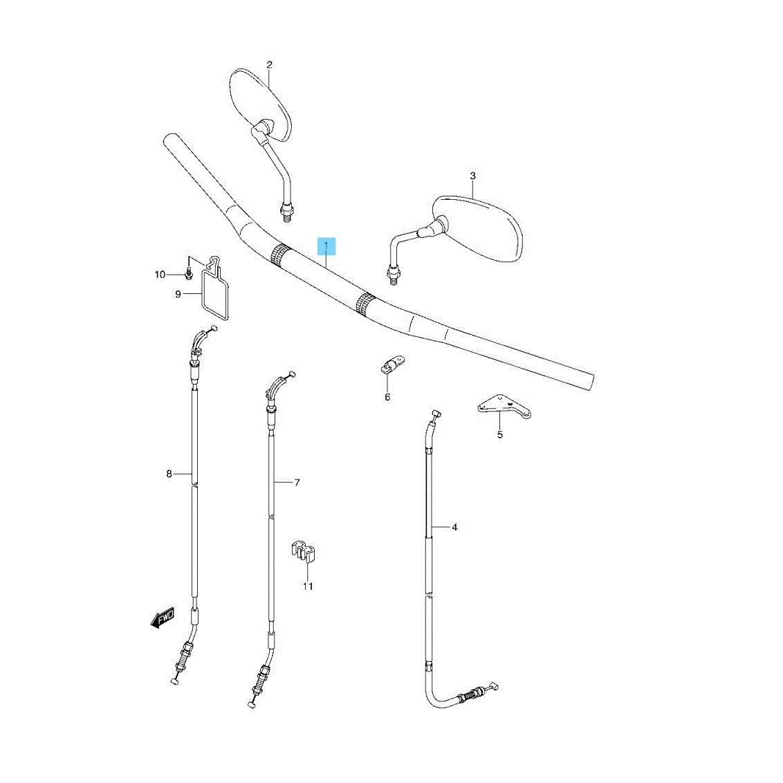 SUZUKI BOULEVARD VZR1800 M109R '06-20 Genuine Handlebar 56110-48G00 OEM