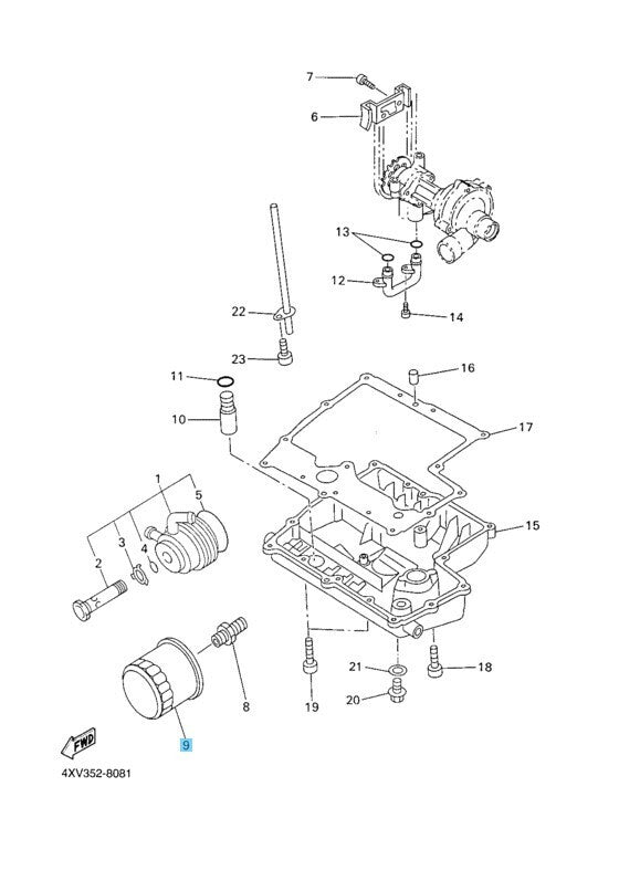 YAMAHA YZF-R1 2000-2006 Genuine Oil Cleaner Element Assy 5GH-13440-00 OEM