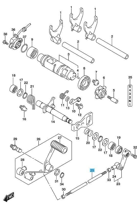 SUZUKI BOULEVARD M109R VZR1800 06-14 16-17 Genuine Gear Shift Link Rod OEM