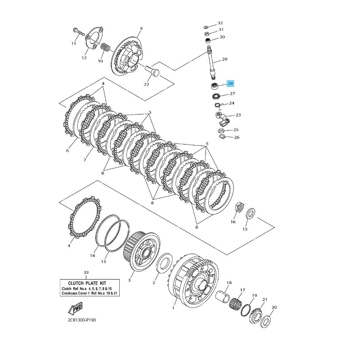 YAMAHA YZF-R1 '07-24 Genuine Push Lever Axle Bearing(Large Size) 93315-21570-00
