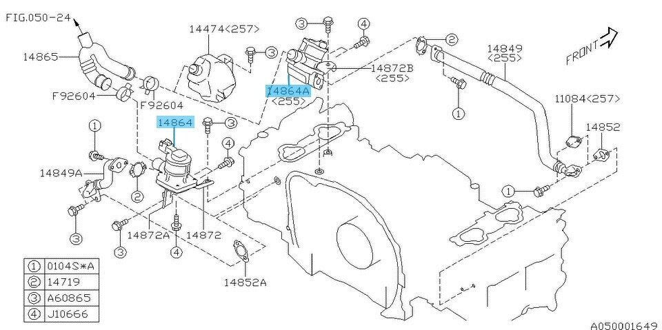SUBARU IMPREZA WRX STi FORESTER Genuine Secondary Air Suction Valve & Gasket OEM