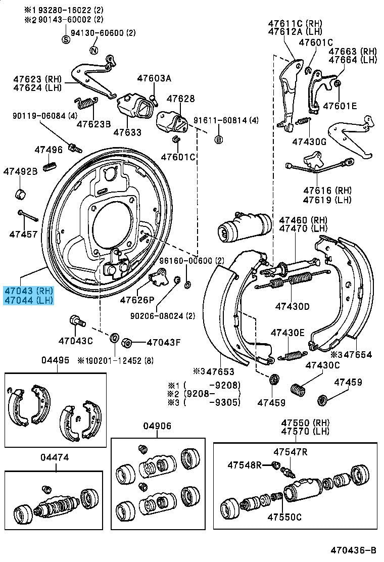 TOYOTA LAND CRUISER FJ4# '81-91 Genuine Rear Brake Backing Plate RH & LH Set OEM