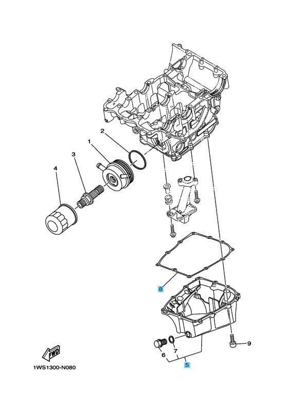 YAMAHA FZ07 2015-2017 Genuine Strainer Cover Assy & Strainer Cove Gasket Set OEM