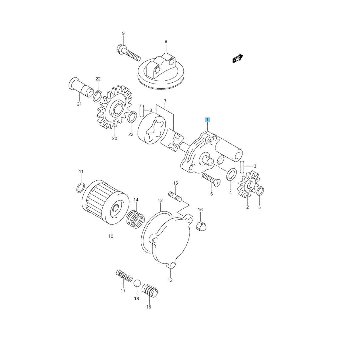 SUZUKI DR-Z400S '00-09 '11-19 '21-23 Genuine Engine Oil Pump No.1 Assy OEM