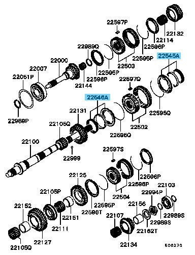 MITSUBISHI MONTERO SPORT K85W Genuine M/T 1st,2nd Speed Gear Synch Ring x2 Set