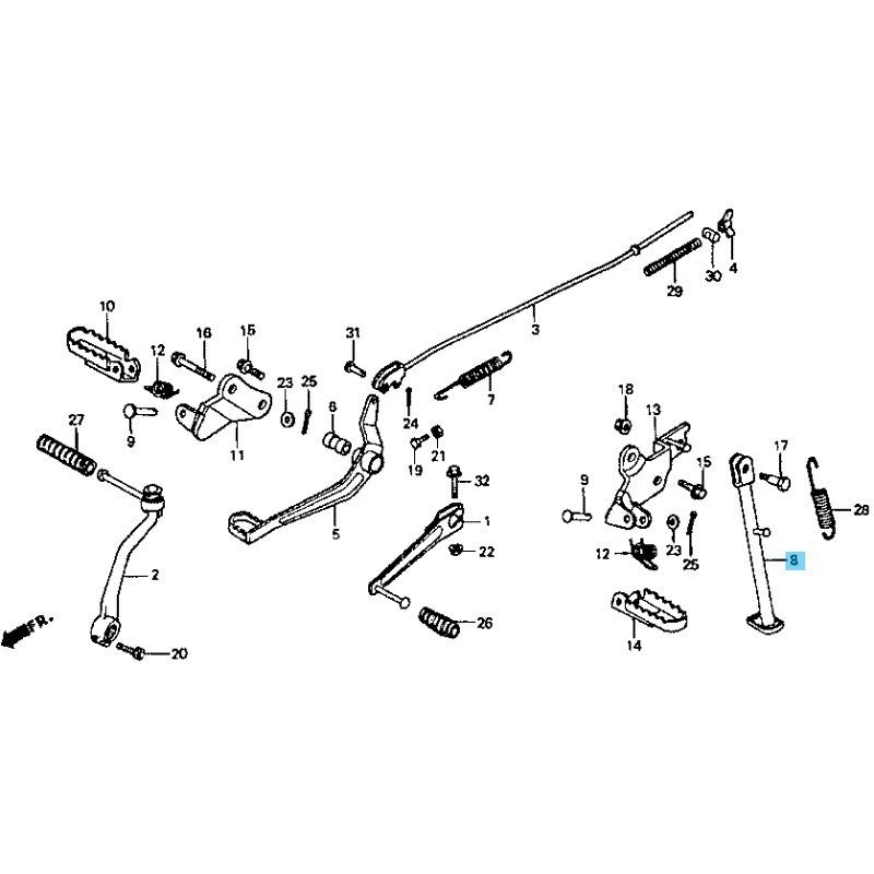 HONDA CRF80F 2004-2009 2011-2013 Genuine Side Stand Bar 50530-GFW-305 OEM