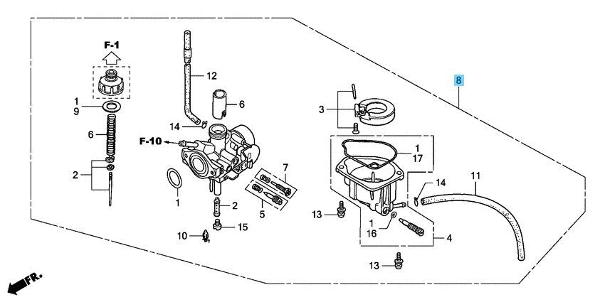HONDA XR50R 2000-2003 Genuine Carburetor 16100-GEL-702 OEM