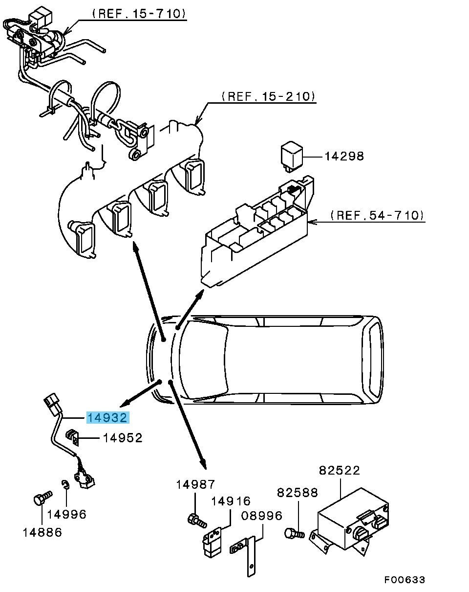 MITSUBISHI DELICA P#8W Genuine Engine Crank Angle Sensor ME202590 OEM RHD