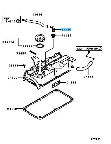 MITSUBISHI PAJERO MINI H51A H53A H56A H58A Genuine PCV Valve MD198630 OEM