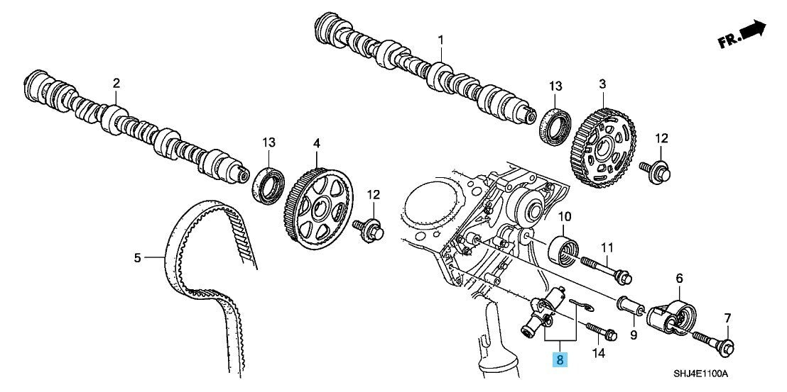 HONDA ACURA MDX YD1 2003-2022 Genuine Timing Belt Auto Tensioner 14520-RCA-A01