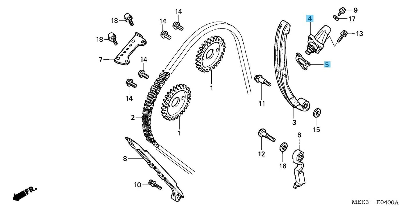 HONDA CBR600RR 03-20 Genuine Cam Chain Tensioner Lifter & Tensioner Gasket Set
