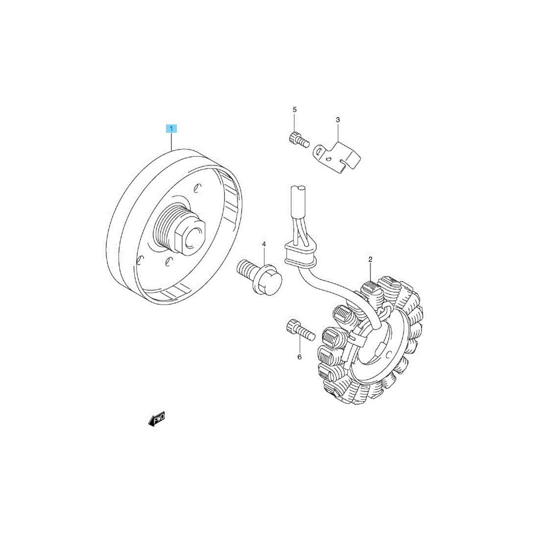 SUZUKI GSX-R600 GSX-R750 2011-2023 Genuine Generator Rotor Assy 31402-01H20 OEM