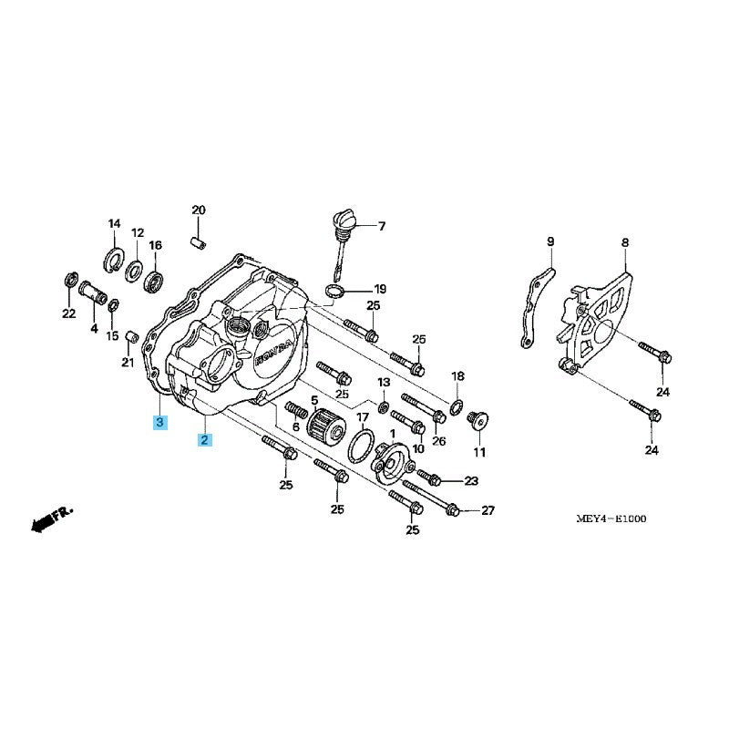 HONDA CRF450X 2005-2009 2012-2017 Genuine Crankcase Cover LH & Gasket Set OEM