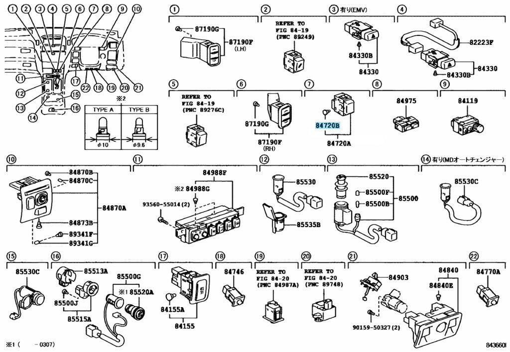 TOYOTA CELSIOR HARRIER LEXUS GS LS RX Genuine Pattern Select Switch Valve OEM