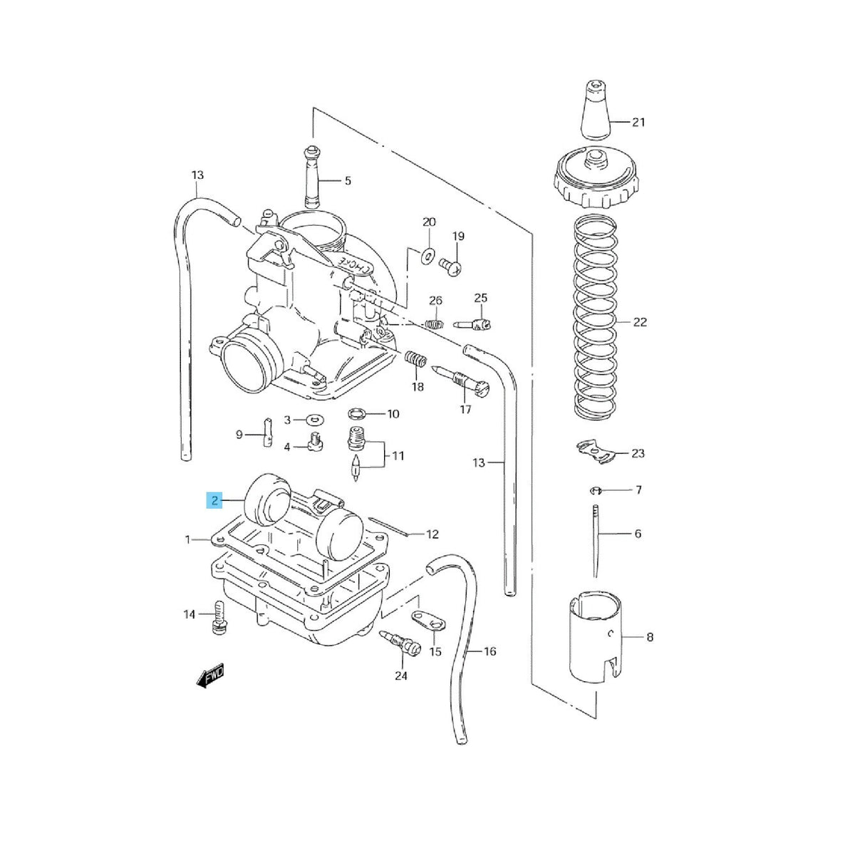 SUZUKI DS80 1996-2000 Genuine Carburetor Float 13250-04700 OEM