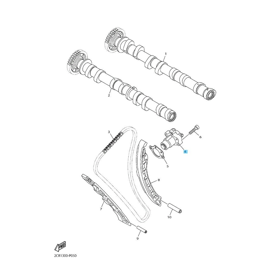 YAMAHA YZF-R1 YZF-R1M '17-24 Genuine Cam Chain Tensioner Assy BX4-12210-01-00
