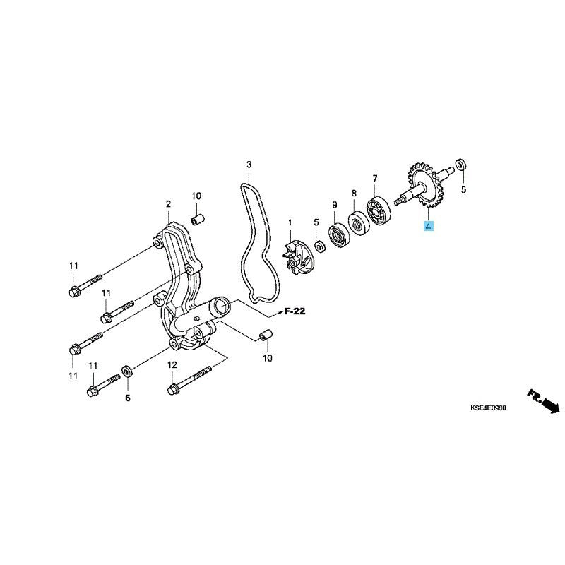 HONDA CRF150R 07-09 12-23 Genuine Water Pump Gear (24T) 19240-KSE-670 OEM