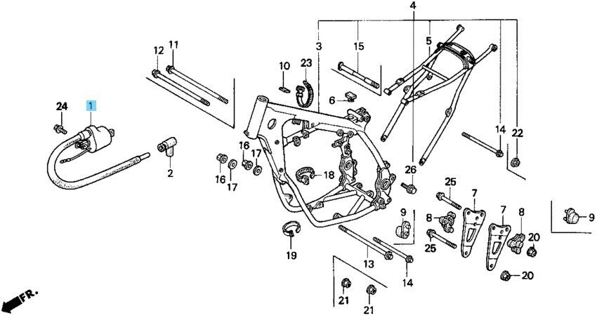 HONDA CR125R 1990-1997 Genuine Ignition Coil 30500-HN1-003 OEM