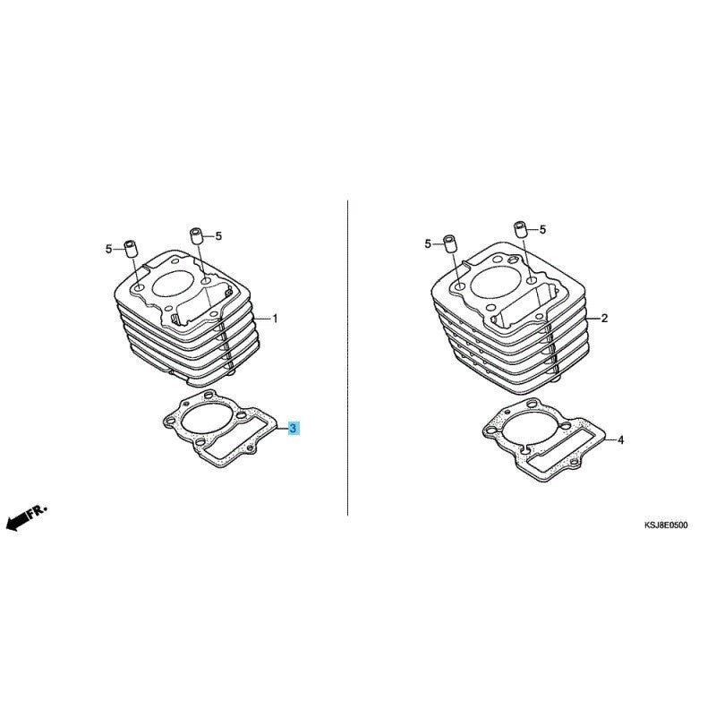 HONDA CRF80F 2004-2009 2011-2013 Genuine Cylinder Gasket 12191-GN1-732 OEM