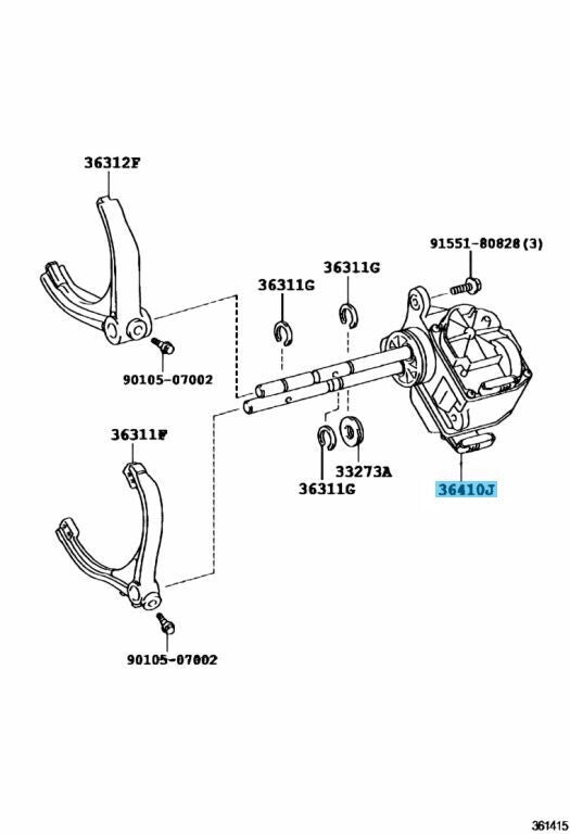 TOYOTA SEQUOIA 2008-2010 Genuine Transfer Shift Actuator Assy 36410-34041 OEM