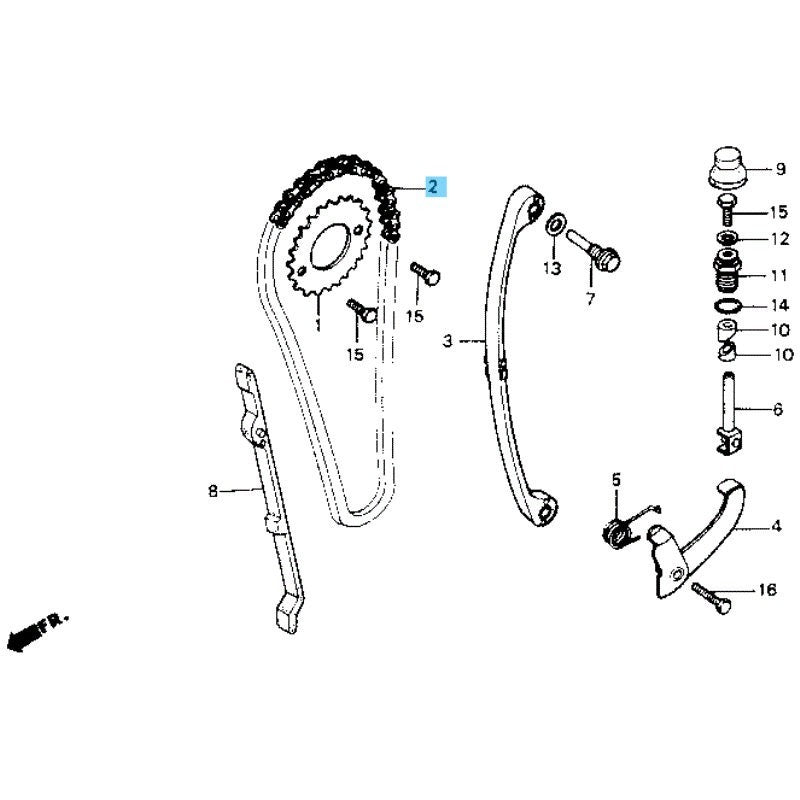 HONDA XR200R 1981-1983 1986-2002 Genuine Cam Chain(100L) 14401-958-003 OEM