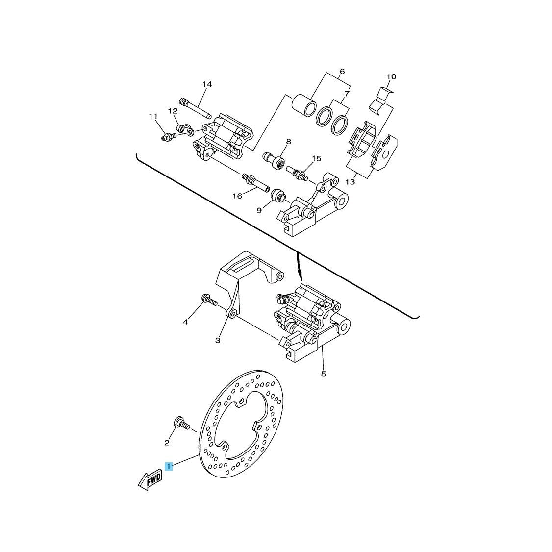 YAMAHA XT250 2008-2024 Genuine Rear Brake Disc 5XT-2582W-00-00 OEM
