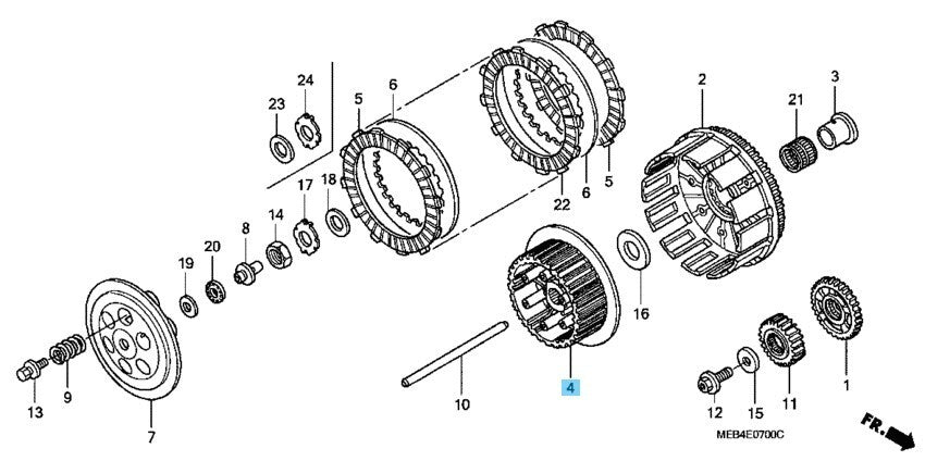 HONDA CRF450R CRF450RA 02-07 Genuine Clutch Center 22120-MEN-A00 OEM