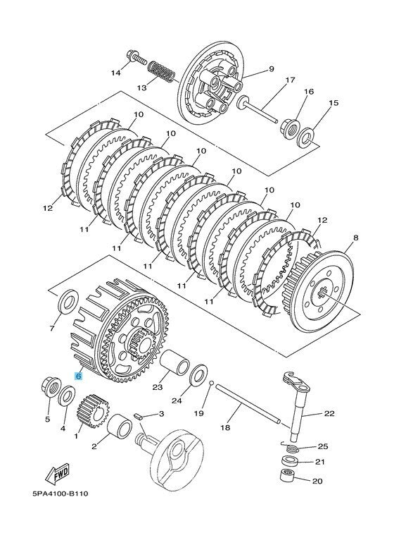 YAMAHA YZ85 03-17 Genuine Primary Driven Gear Comp 5PA-16150-12-00 OEM