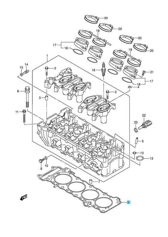 SUZUKI GSX-R600 2006-2007 Genuine Cylinder Head Gasket 11141-01H00 OEM