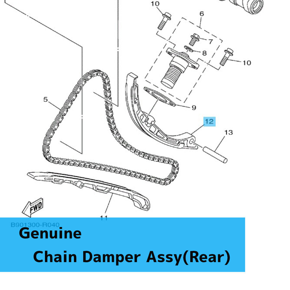 YAMAHA MT-09 2018-2020 Genuine Cam Chain & Tensioner & Damper Set OEM