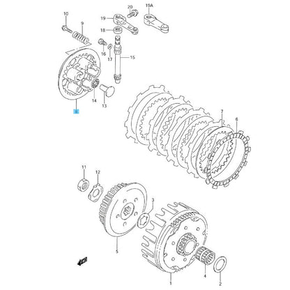 SUZUKI RM85 '02-09 2012 '15-23 Genuine Clutch Pressure Disc 21462-02B41 OEM