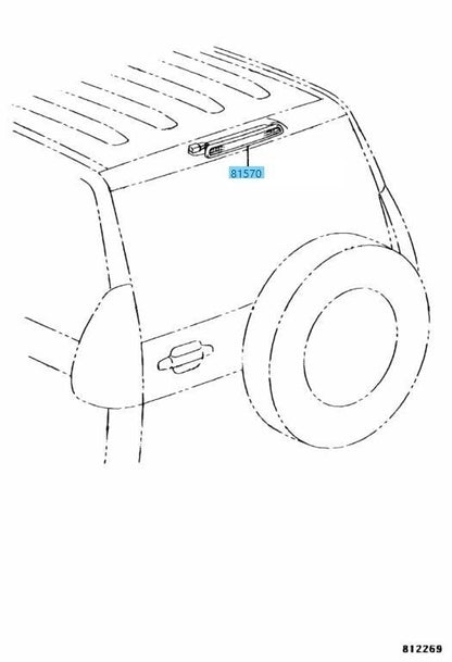 TOYOTA LEXUS GX470 UZJ120 03-09 Genuine Center Stop Lamp Assy 81570-60081 OEM
