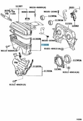 TOYOTA SUPRA JZA80 MK4 93-98 Genuine 2JZ Upper Timing Belt Cover 11303-46011 OEM