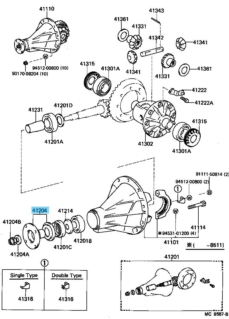 TOYOTA LEVIN TRUENO AE86 Genuine Rear Drive Pinion Companion Flange Rear OEM