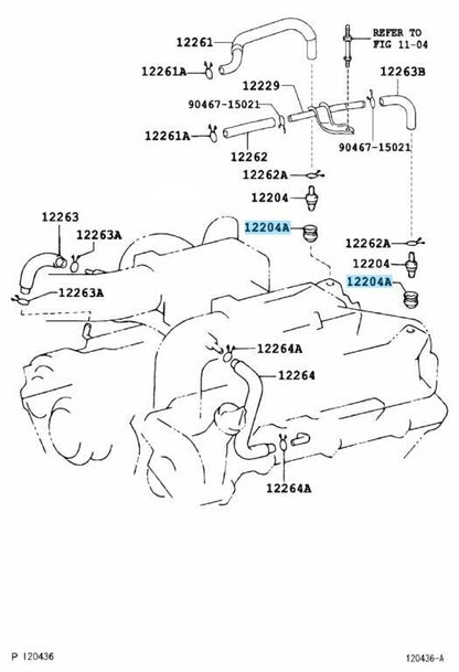 TOYOTA LEXUS Genuine Grommet For Ventilation System Rubber 90480-18001 OEM Parts