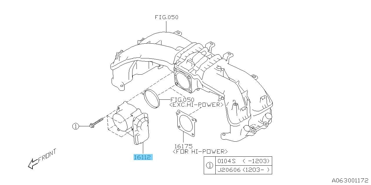 SUBARU BRZ ZC6 2013-2020 Genuine Throttle Body Assembly 16112AA400 OEM