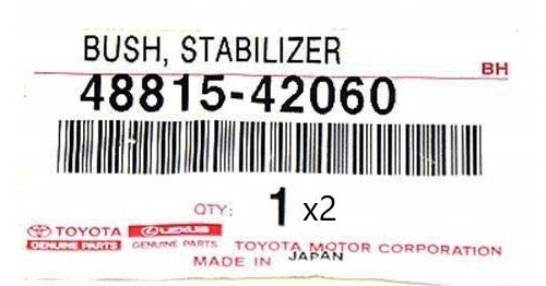 TOYOTA RAV4 ACA21 01-05 Genuine Front Stabilizer Bar Bush 48815-42060 x2 Set OEM