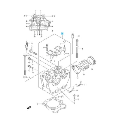 SUZUKI RM-Z250 2007 Genuine Cylinder Head Assy 11100-10H02 OEM
